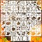 60 Pcs Fall Stencils for Painting Reusable Leaf Pumpkin - 3 x 3 Inch